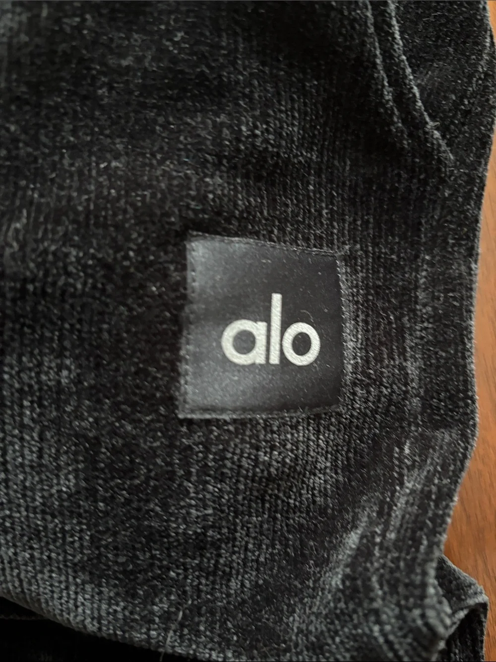ALO Yoga Black Chenille Wide Leg Pants